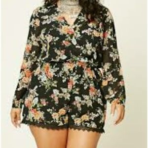 Forever 21 Plus size floral print romper